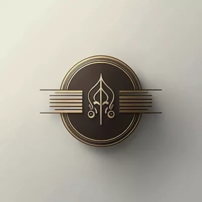 طراحی لوگو ترکیبی از ابزار پن و پیانو