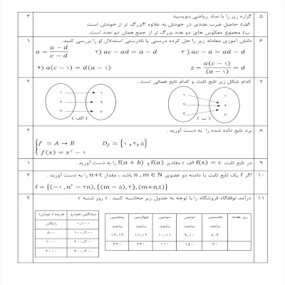 نمونه تایپ ریاضی