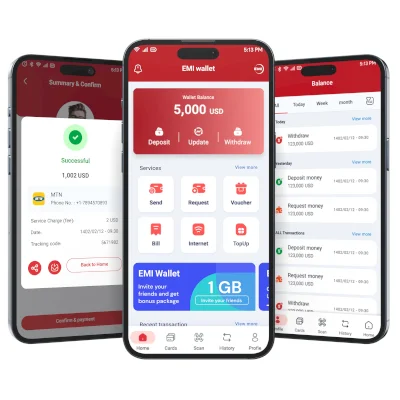 سیستم کیف پول الکترونیکی EMI Wallet (پرداخت قبض و شارژ موبایل و ...)